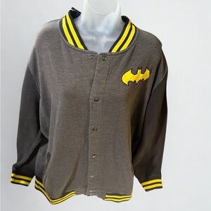 Batman Gray and Yellow Logo Jacket